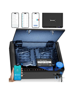 Caja Fuerte Biométrica BILLCONCH para Armas - 4 Métodos de Acceso