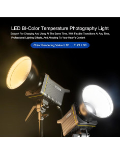 Luz de Video LED Bi-Color 220W JatureClets JC-220W 2