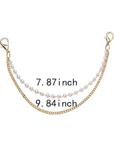 Cadenas de Encanto para Zapatos Sisadodo - 4 Piezas Perla Dorada 2