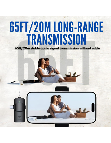 Micrófono Inalámbrico Vist Zone SX26 con 2 Micrófonos y Cancelación de Ruido