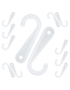 500 Ganchos en J Transparentes Renashed para Exhibición de Ropa