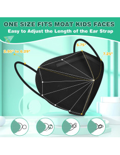 Mascarillas KN95 para Niños XDX 50 Pcs Individualmente Envuelta 2