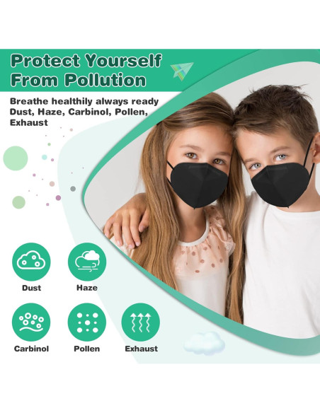 Mascarillas KN95 para Niños XDX 50 Pcs Individualmente Envuelta