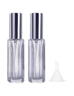 2 Botellas de Spray de Perfume de Vidrio 20ml GSHLLO Gris