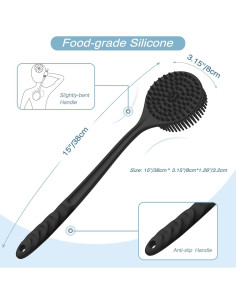 Set de Exfoliadores de Silicona Manmihealth - 3 Piezas Negro 2