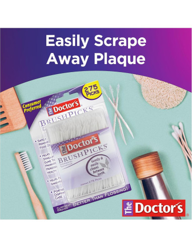 Palillos Interdentales 2-en-1 The Doctor, 275 Unidades