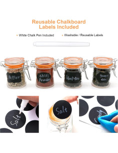 Frascos de Especias de Vidrio Hermético Homelike 12 Piezas 50ml 2