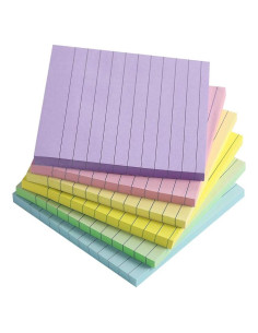 Notas Adhesivas Rayadas Vanpad 10x10 cm 6 Colores Pastel