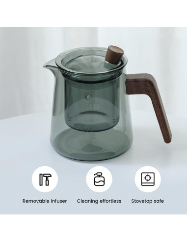 Tetera de vidrio Tea Canyon 500ml con infusor extraíble