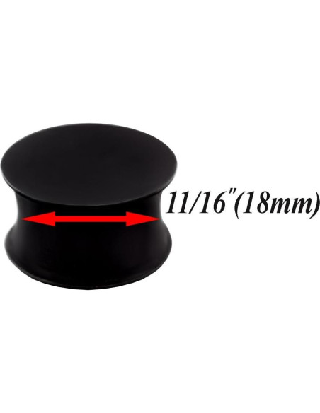 3 Pares Tapones de Silicona Doble Flare Bodyjewellery 18mm