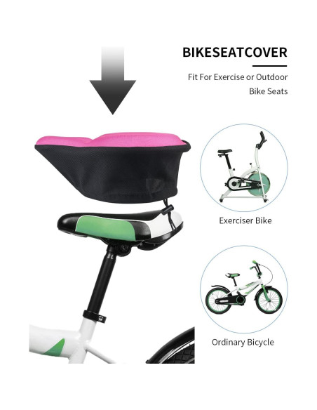 Funda de Asiento de Bicicleta de Gel MSDADA Rosa Grande 29x26cm