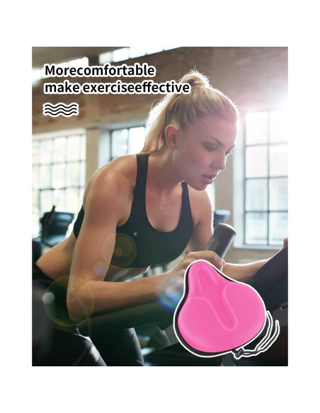 Funda de Asiento de Bicicleta de Gel MSDADA Rosa Grande 29x26cm