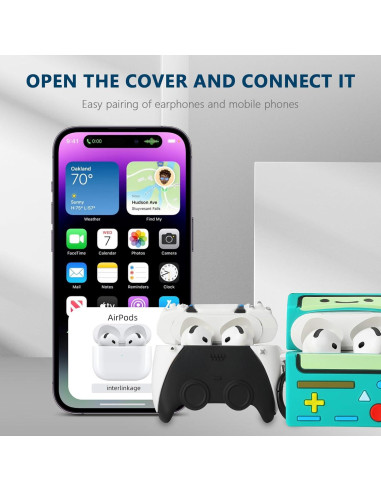 Funda protectora Gedicht para AirPods 4ta gen 2024 - 3 Pack