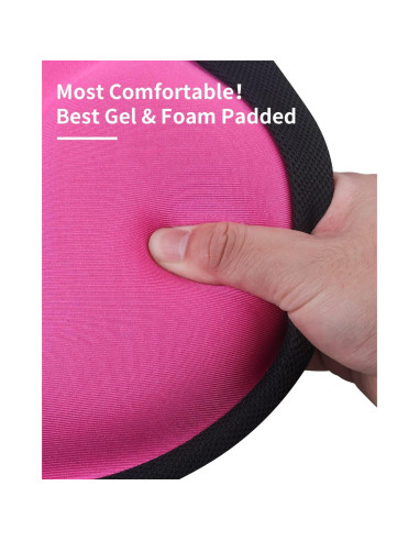 Funda de Asiento de Bicicleta de Gel MSDADA Rosa Grande 29x26cm