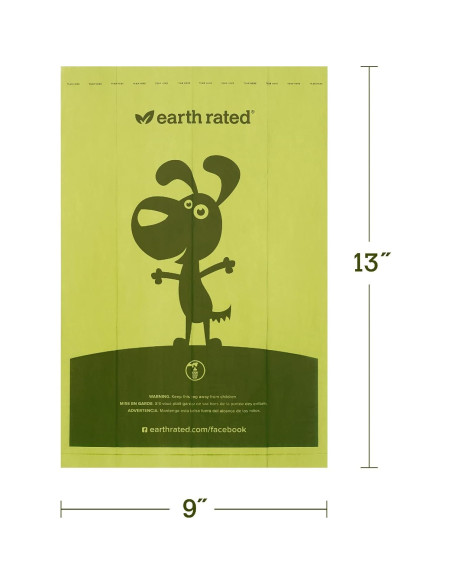 Dispensador de bolsas para excremento de perro Earth Rated con 15 bolsas