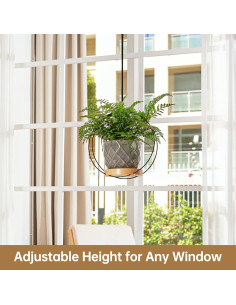 Colgador de Plantas Colgante Macramé Dalian Negro 32 cm 2