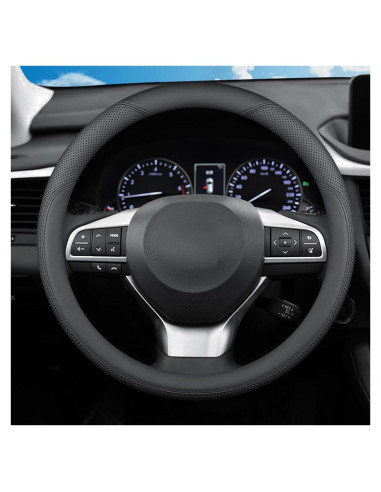 Funda de Volante SZYUCHEN para Lexus 14.5-15" Cuero Negro