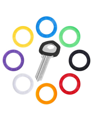 Tapas de Llave Uniclife 24 Piezas 2.29 cm Redondas 8 Colores