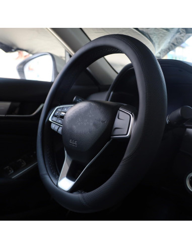 Funda de Volante SZYUCHEN para Lexus 14.5-15" Cuero Negro