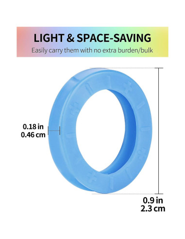 Tapas de Llave Uniclife 24 Piezas 2.29 cm Redondas 8 Colores
