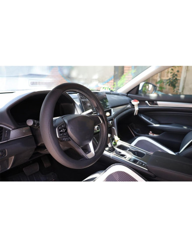 Funda de Volante SZYUCHEN para Lexus 14.5-15" Cuero Negro