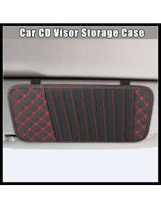 Organizador de Almacenamiento para CD Hihaha 2 Pcs Negro Rojo 2