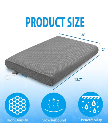 Cojín para Ducha AEROiVi SCC01-Gris Antideslizante 40x30cm