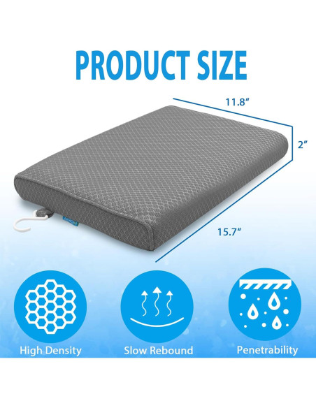 Cojín para Ducha AEROiVi SCC01-Gris Antideslizante 40x30cm