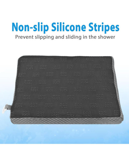 Cojín para Ducha AEROiVi SCC01-Gris Antideslizante 40x30cm