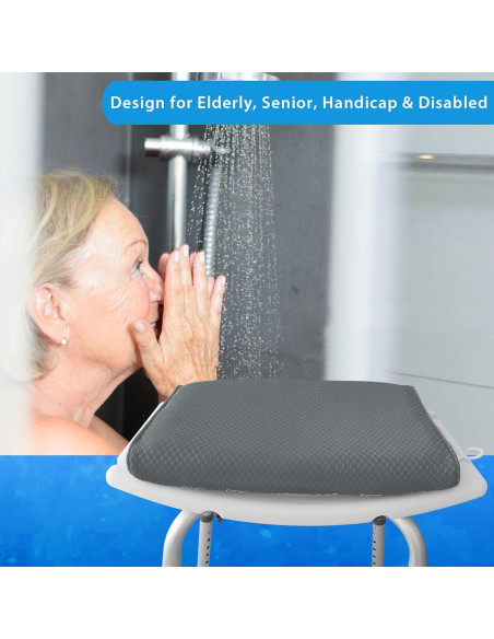 Cojín para Ducha AEROiVi SCC01-Gris Antideslizante 40x30cm