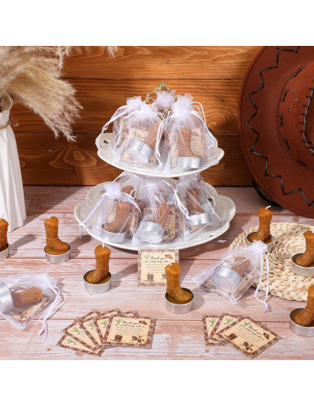 24 Velas de Té de Luz en Forma de Bota de Vaquera Landhoow