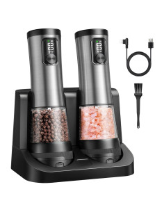 Juego de Molinillos Eléctricos HOMETALL con Grosor Ajustable