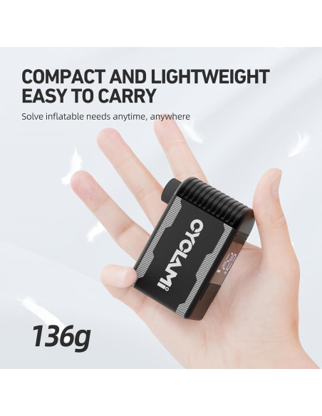 Bomba de Bicicleta Eléctrica CYCLAMI A2S 120PSI con Manómetro