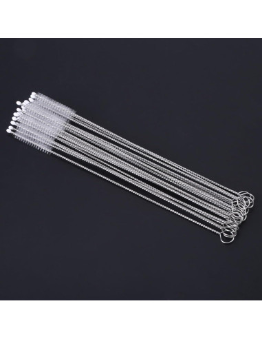 20 Cepillos Limpiadores de Popotes Chazcool 17cm Acero Inoxidable