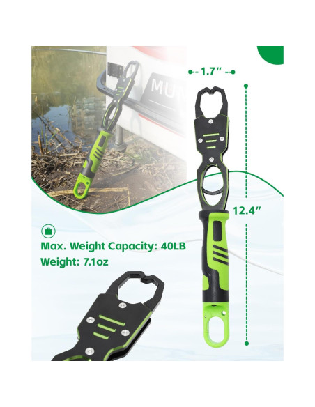 Agarrador de Labios de Pescado Tanzoii 31.5 cm Resistente Agua Salada