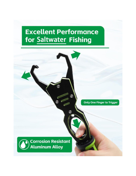 Agarrador de Labios de Pescado Tanzoii 31.5 cm Resistente Agua Salada