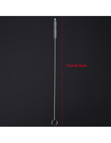 20 Cepillos Limpiadores de Popotes Chazcool 17cm Acero Inoxidable