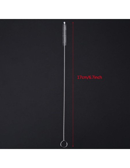 20 Cepillos Limpiadores de Popotes Chazcool 17cm Acero Inoxidable