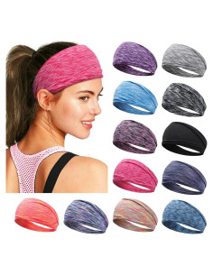 12 Diademas Antideslizantes para Mujeres AKTVSHOW - Banda para Sudor