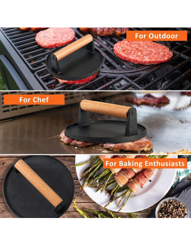 Domo Derretido y Prensa de Hierro Fundido Leonyo 30 cm