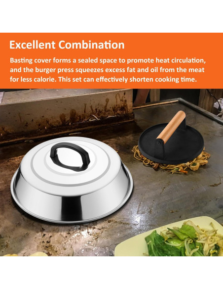 Domo Derretido y Prensa de Hierro Fundido Leonyo 30 cm