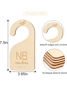 Divisores de Armario para Bebés UOAOU - Madera 1-24 Meses 2