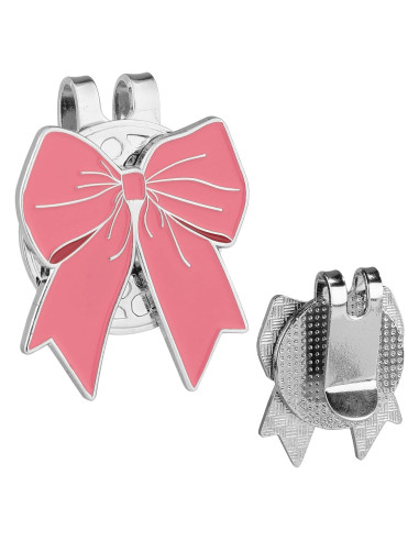 Clip de Sombrero Magnético Gosknor para Marcador de Golf Rosa