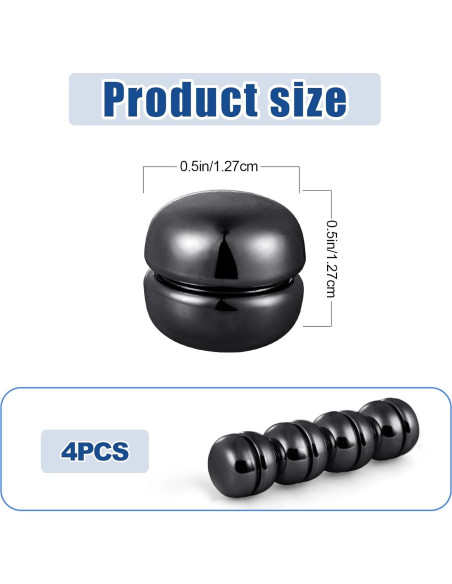 4 Imán para Hijab SAVITA 1.27cm Gris Oscuro Multiuso