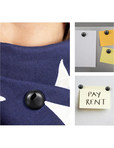 4 Imán para Hijab SAVITA 1.27cm Gris Oscuro Multiuso