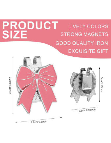 Clip de Sombrero Magnético Gosknor para Marcador de Golf Rosa