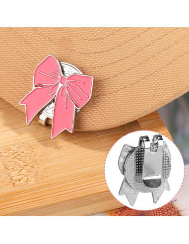 Clip de Sombrero Magnético Gosknor para Marcador de Golf Rosa