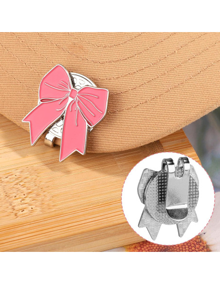 Clip de Sombrero Magnético Gosknor para Marcador de Golf Rosa