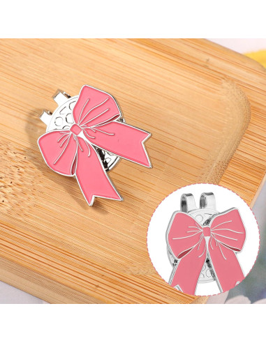 Clip de Sombrero Magnético Gosknor para Marcador de Golf Rosa