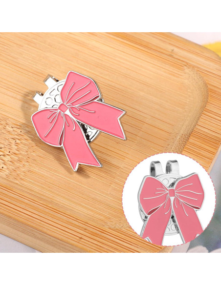 Clip de Sombrero Magnético Gosknor para Marcador de Golf Rosa